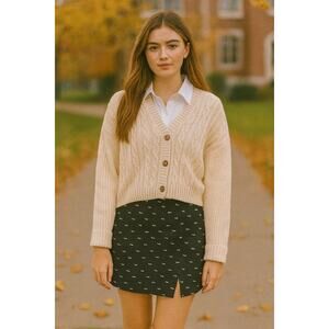 Jigsaw Black White Dashes Chiffon Midi Skirt Viscose 4 Whimsical Academia Preppy